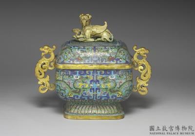 图片[3]-Copper yi-shaped incense burner in cloisonne enamels, Qing dynasty (1644-1911)-China Archive